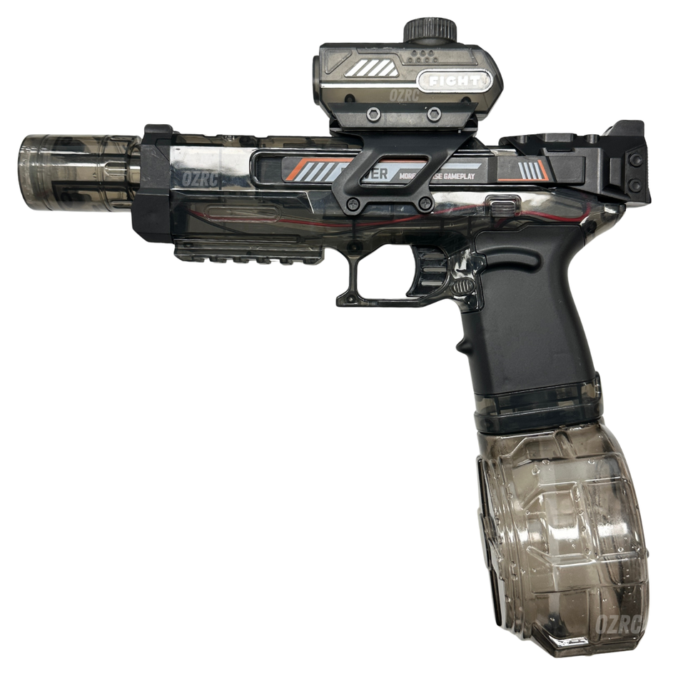Huidi Rechargeable Electric Water Gun Pistol w/ Light Recoil Effect Grey 727-G