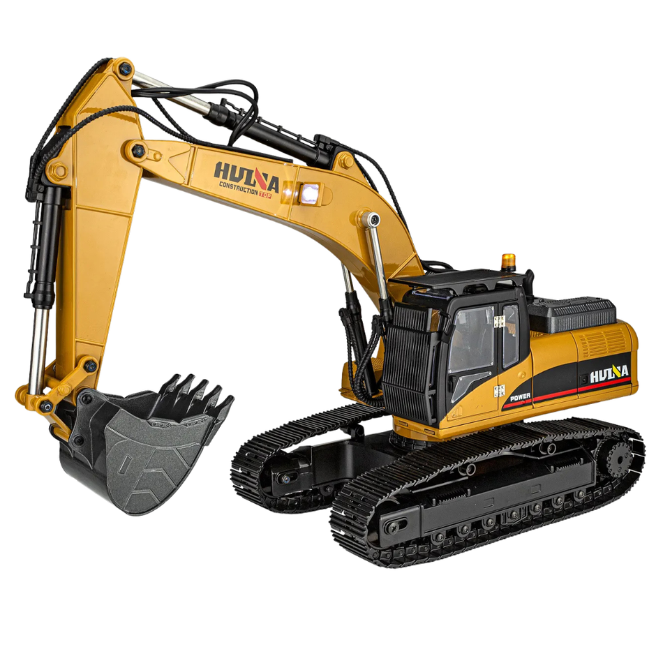 Huina 1/14 Full Metal RC Excavator with Attachments HUI-1580
