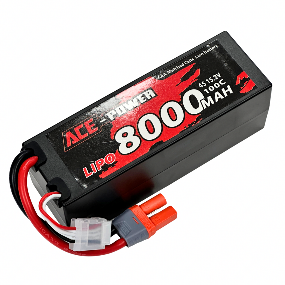 Ace Power 8000mAh 4S HV 100C LiPo Battery EC5 IC5 Connector ACE8000HC1004SEC5