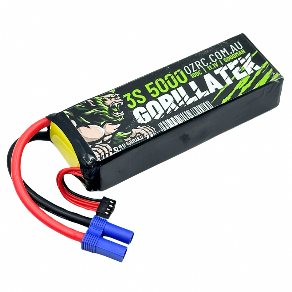 GD Gorillatek 5000 mAh 3S 11.1v 100C Performance LiPo Battery w/ EC5 Connector