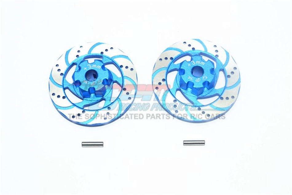 GPM UDR Blue Aluminium +3mm Brake Disc Wheel Hex 2Pcs [Scratch & Dent]