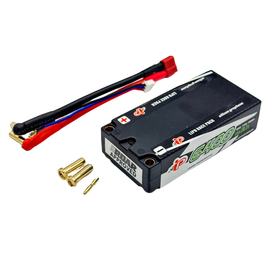 Intellect 6400mAh 7.6v 120C Graphene LiPo Battery Shorty INTL6400-2S-PT2