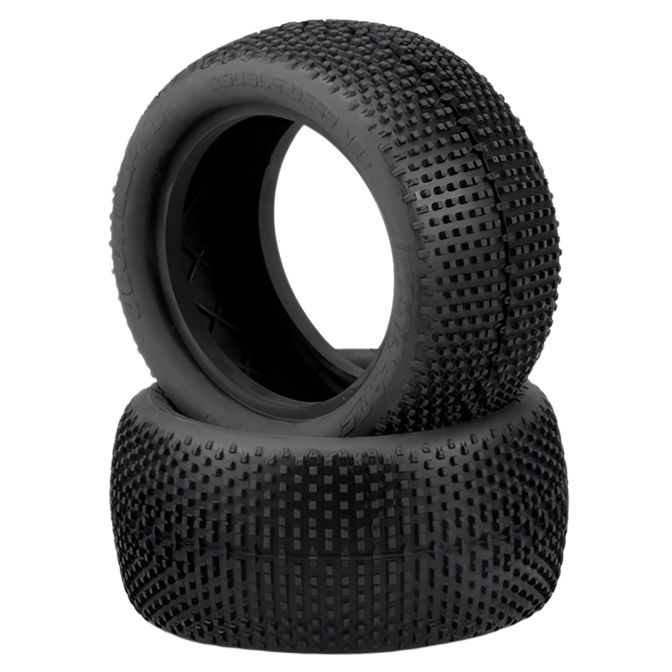 JConcepts Double Dees V2 2.2" Buggy Rear Tyres 1/10 Green Compound JC3159-02