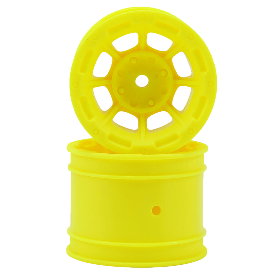 JConcepts Hazard RC10 1.7in Rear Wheels Yellow 2pc JC3359Y