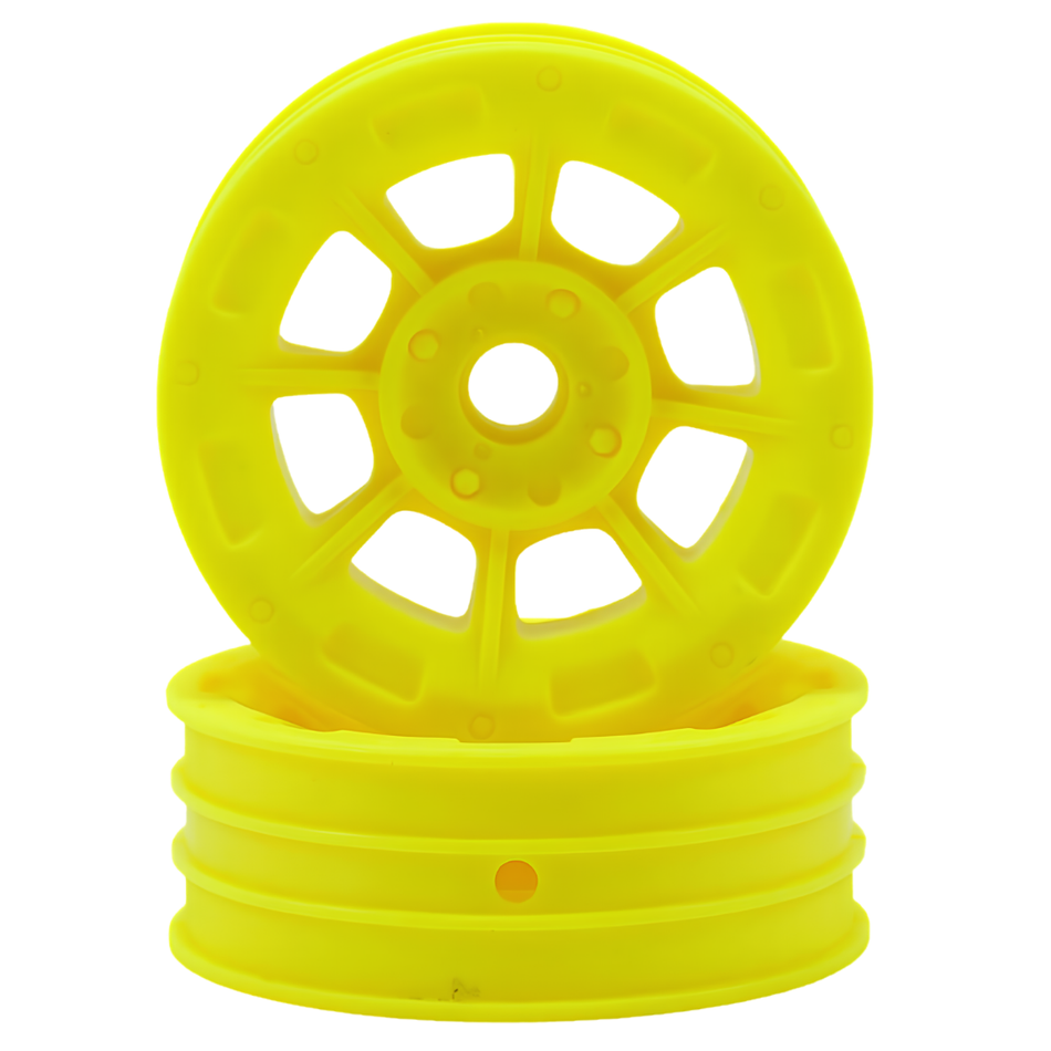 JConcepts Hazard RC10 1.9in Front Wheels Yellow 2pc JC3358Y