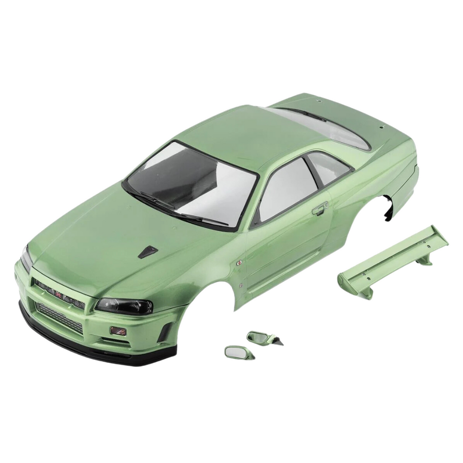 Killerbody Nissan Skyline R34 Pre-Painted 1/10 Touring Car Body (Champaign Green) 48646