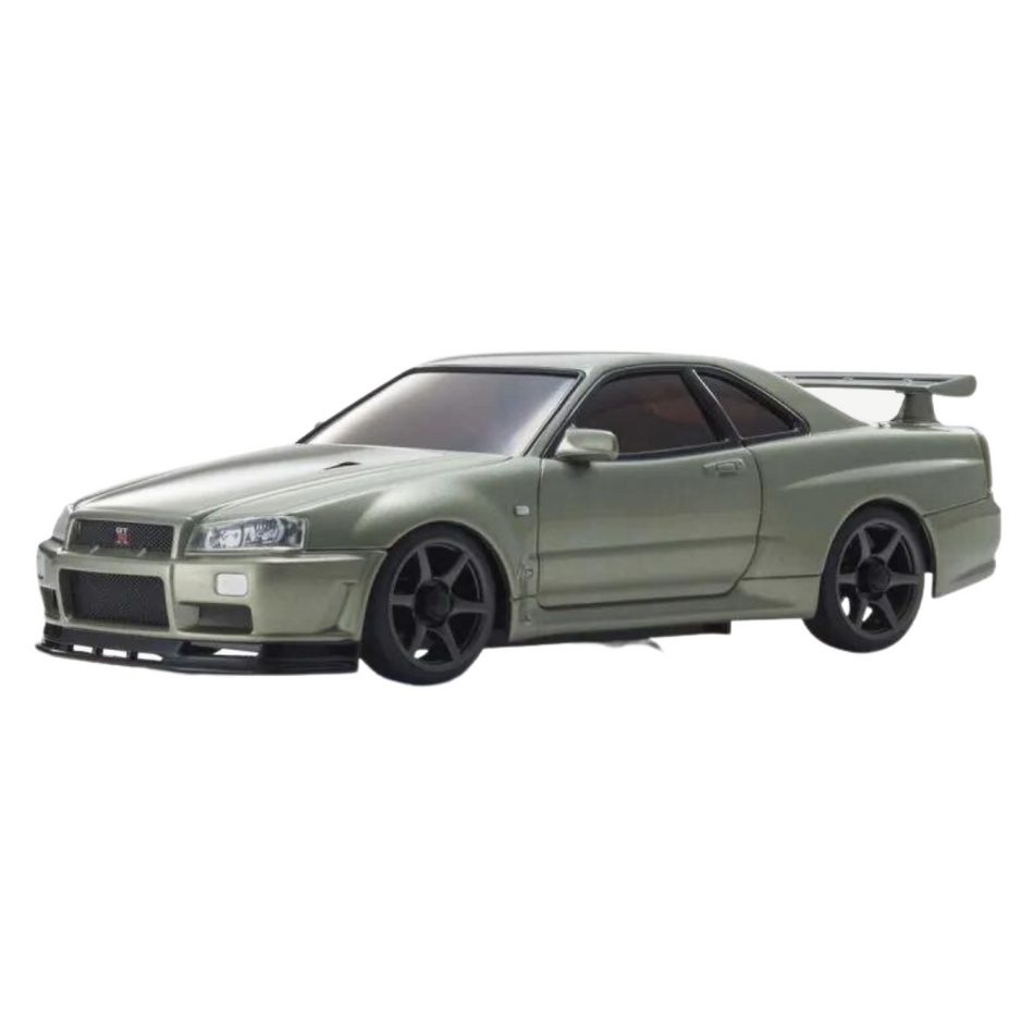 Kyosho Nissan Skyline GT-R R34 V.SPEC II NUR Millennium Jade AWD 1/24 Mini-Z RTR RC Car 32624MJ