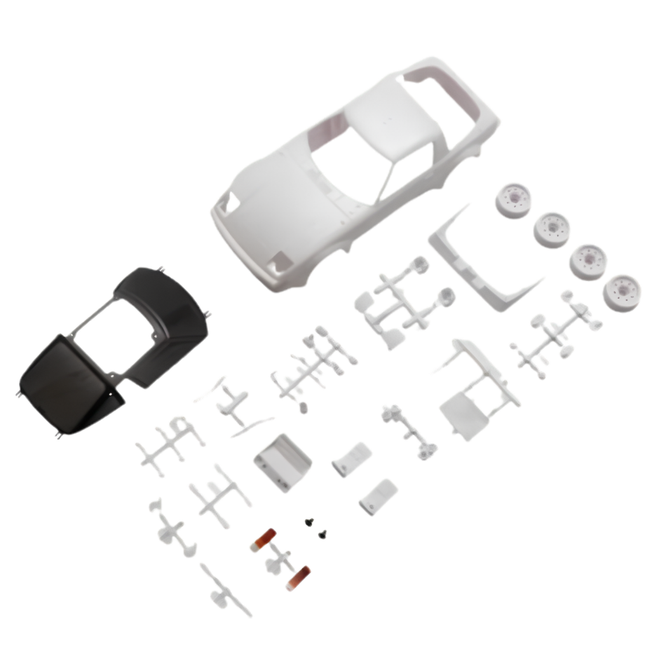 Kyosho Mini-Z Mazda RX-7 SA22C White Body Set Wheels KYO-MZN235