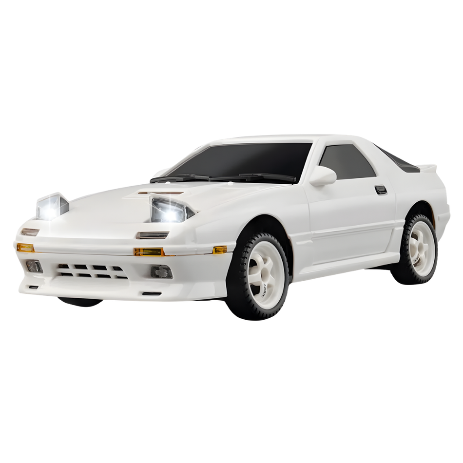 LDRC Mazda FC Drift Car RTR 1/18 RWD Gyro White 1802