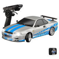 LDRC 1899 R34 GTR Drift Car RTR Gyro Silver 1/18 LDRC-1899-S
