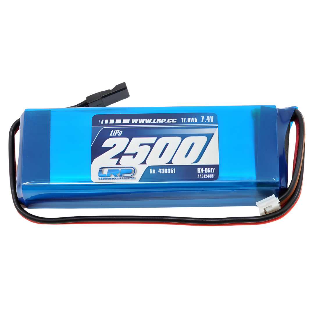7 4v LRP 7.4V 2S 2500mAh VTEC LiPo Flat Receiver Battery Pack (RX Only) 430 ...