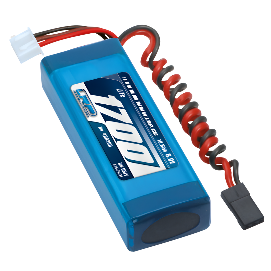 LRP VTEC LiFePo 1700 RX-Pack 6.6V Straight Receiver Battery 430300