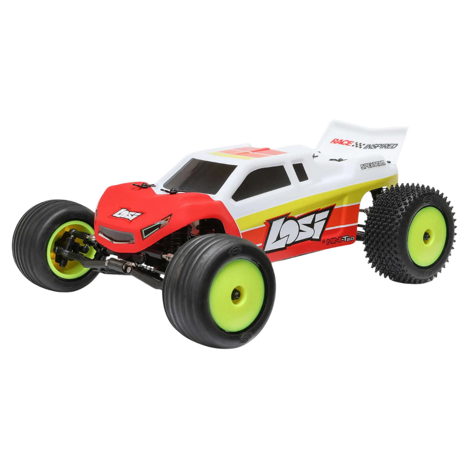 Losi Mini T 2.0 V2 Brushless RTR RC Stadium Truck 1/18 Scale Red LOS1056T1