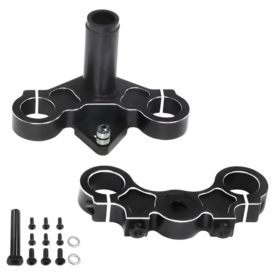 Losi Promoto-MX Aluminium Triple Clamp Set Machined Black W/ Hardware TRIC7075