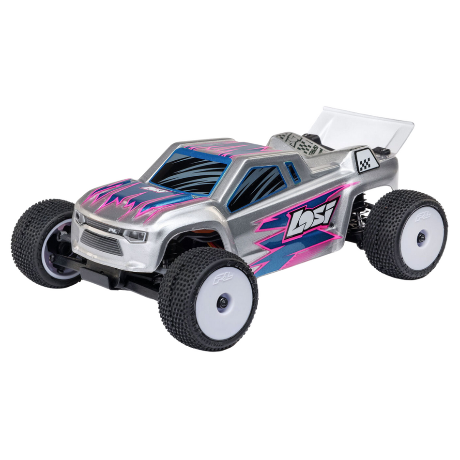 Losi Micro-T 1/28 2WD RC Stadium Truck RTR Electric Silver LOS-1392T2