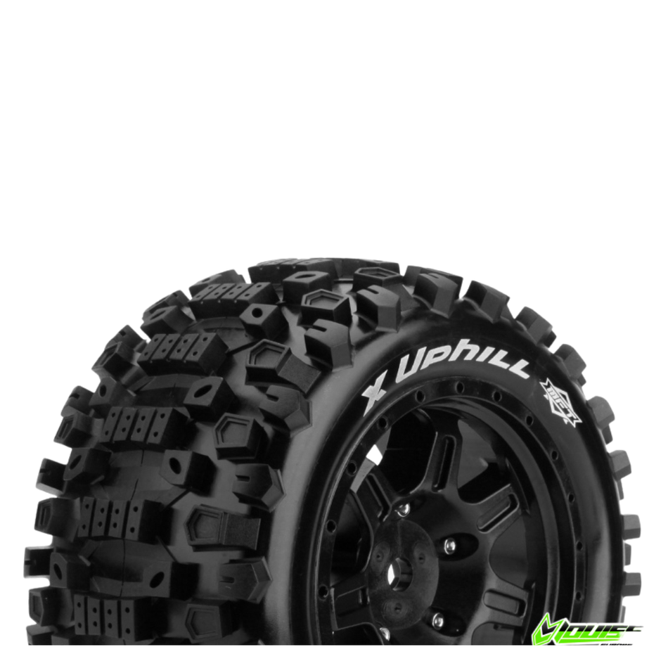 Louise X-UPHILL MFT X-Maxx Series Tyre Set Sport Black Wheels 24mm Hex