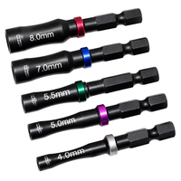 MIP Speed Tip Nut Driver Set 4.0, 5.0, 5.5, 7.0, and 8.0mm 5pcs Tool Set 9615