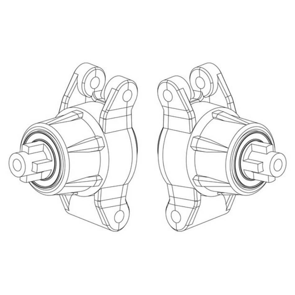 MJX 1/20 Hyper Go Rear Axle Seat Hubs (For 20208) P2026