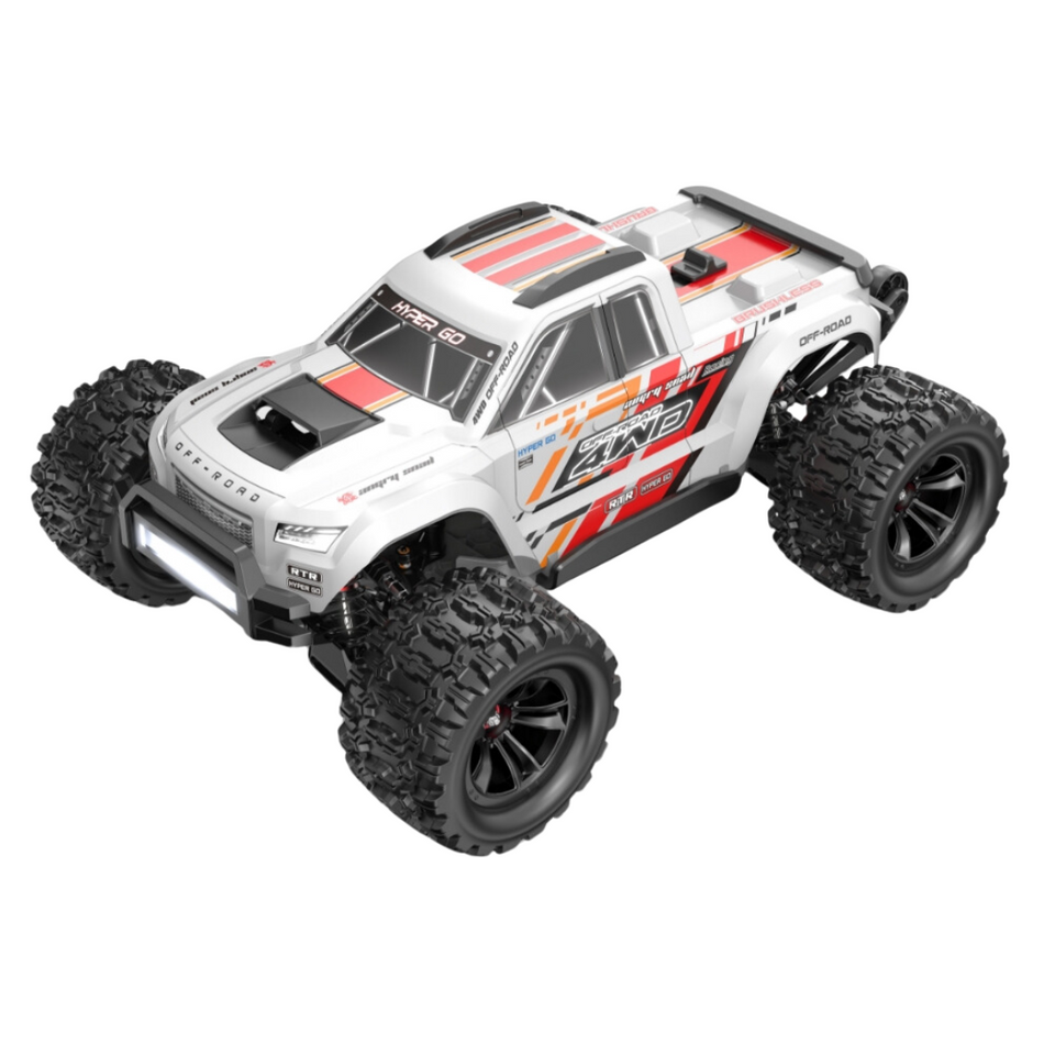 MJX Hyper Go 4WD Brushless RC 1/10 Monster Truck (White) 10208-W