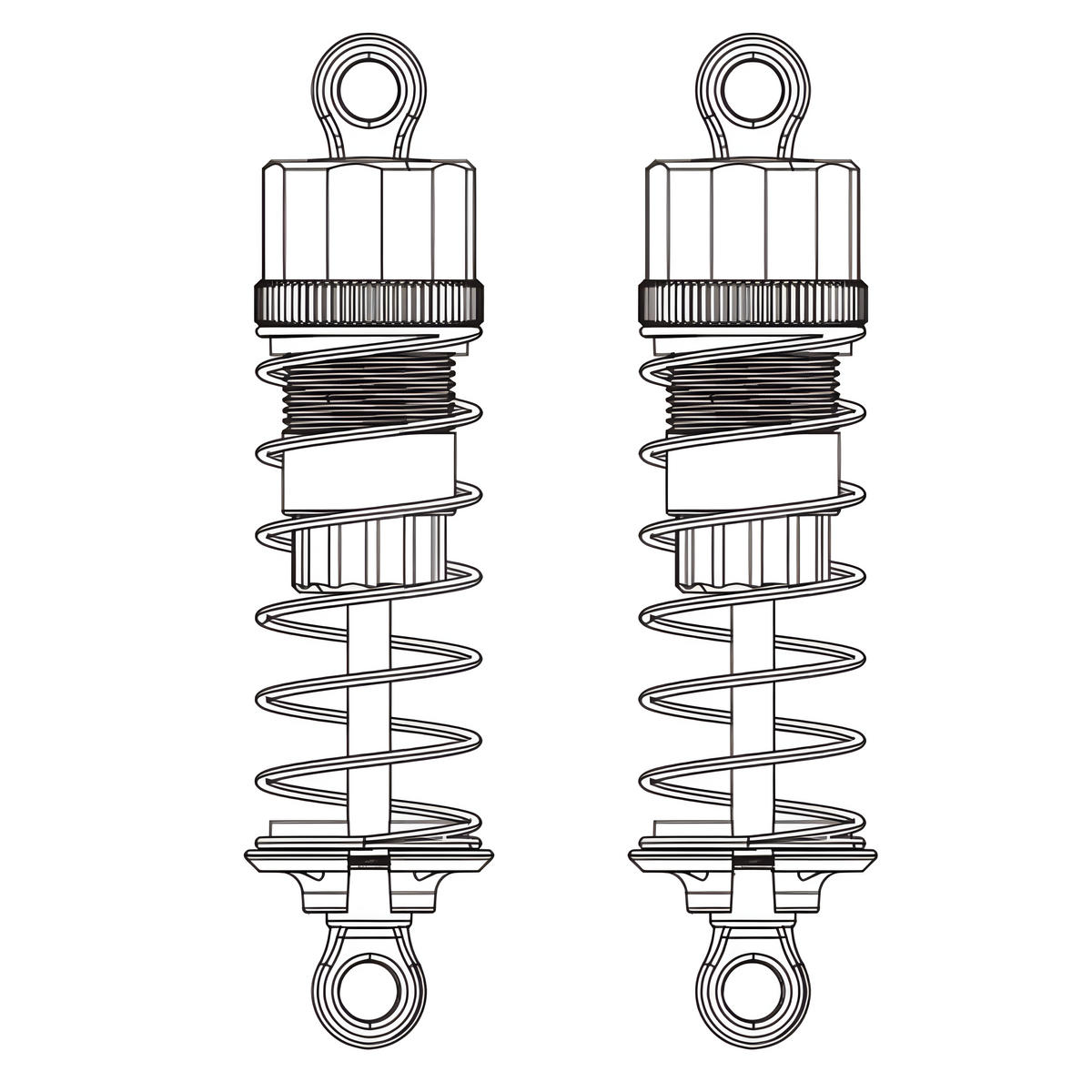 Shock Rack Oil MJX Hyper Go Rear Oil-Filled Shock Absorber 2pcs 14500B – OZRC
