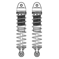 MJXRC Rear Shock Absorbers 2 Pack Pre Assembled MJX-10500B