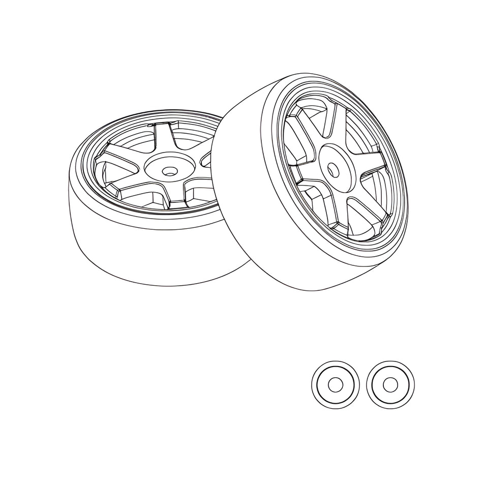 MJX 1/16 On-Road RC Drift Tyres 2pcs 1415C