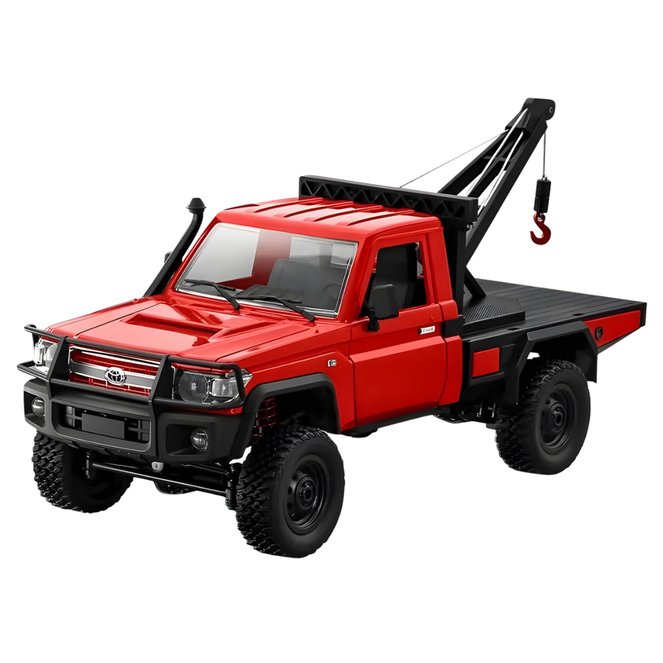 MN Model Toyota LC79 1/12 4WD RC Crawler Red with Crane Attachment MN-82T-R