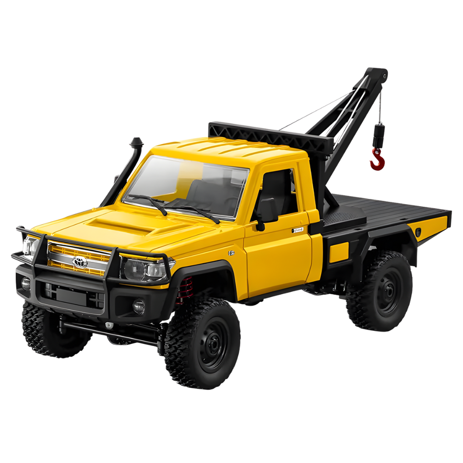 MN Model Toyota LC79 1/12 4WD RC Crawler Yellow with Crane Attachment MN-82T-Y