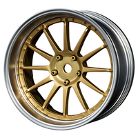 MST 21 Silver/Gold Offset Changeable 1/10 Drift Wheel Set FS-GD 832106GD