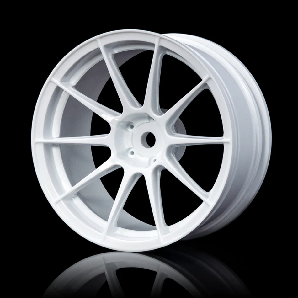 MST 5H White RC Drift Wheels 1/10 (4pcs) +7 Offset 102072W