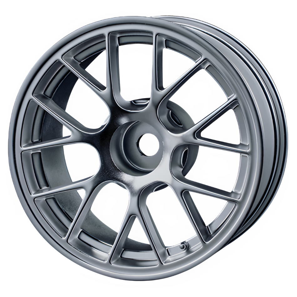 MST RE M Wheel +5mm Offset Flat Silver Suits 1/10 Drift Touring Cars 832552FS