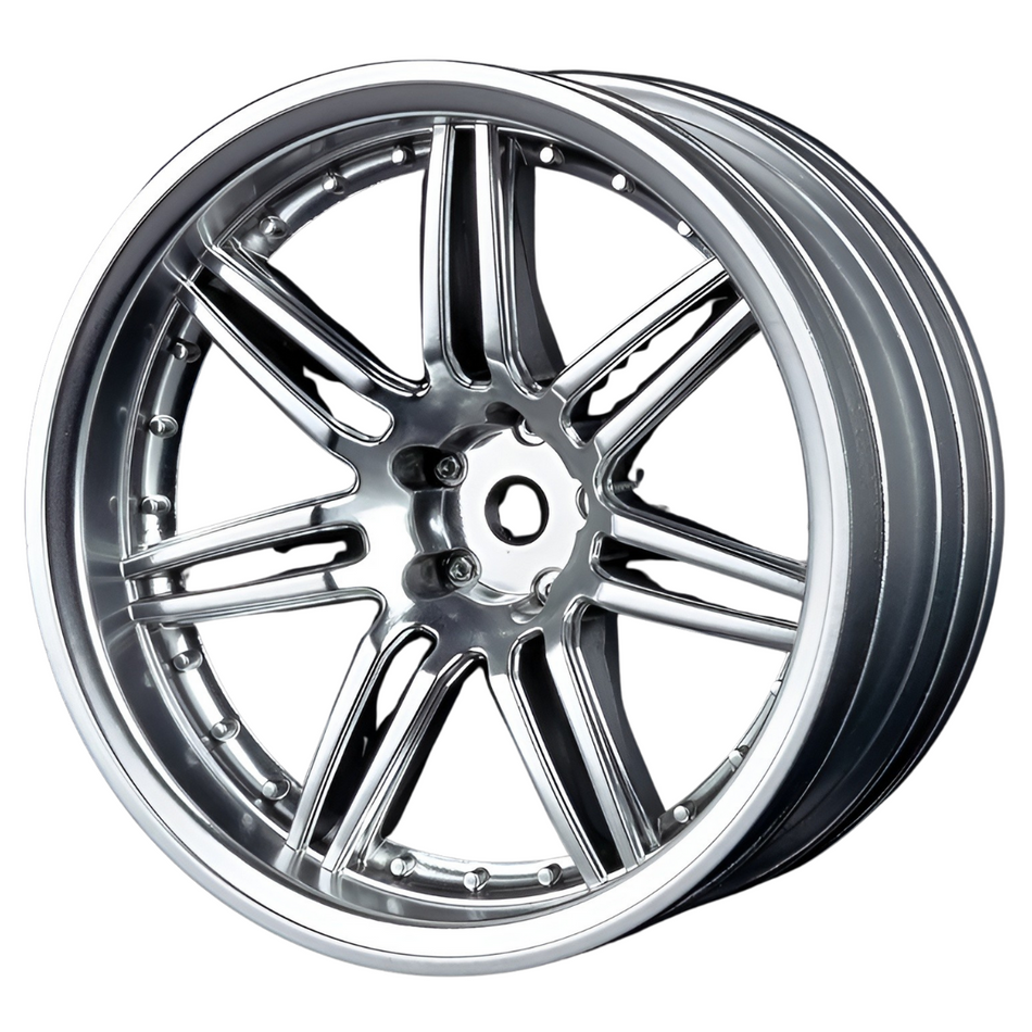 MST X603 Wheels 1/10th Scale RC Drift Touring Flat Silver MST603FS