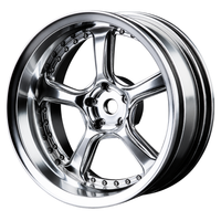 MST Kairos Drift Wheels 1/10 12mm Hex Flat Silver 5mm Offset 4pcs 832026FS