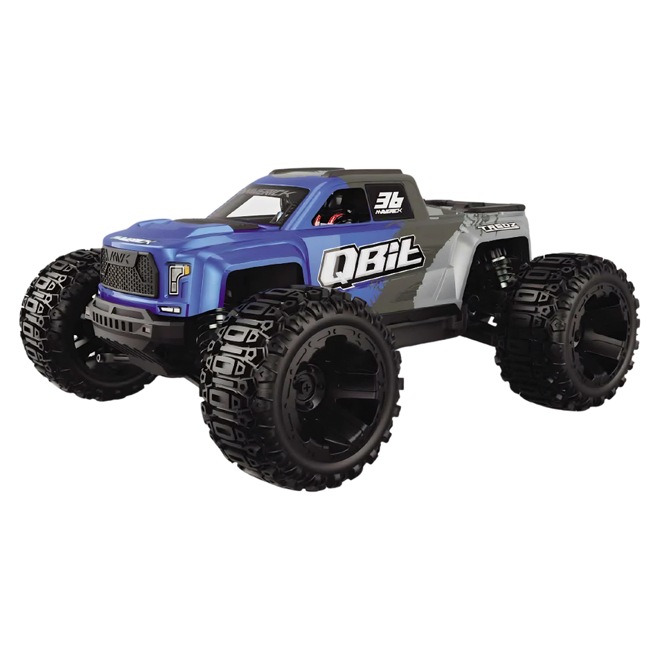 Maverick QBit MT Monster Truck 1/16 4WD RTR Brushed Blue RC Car 151000