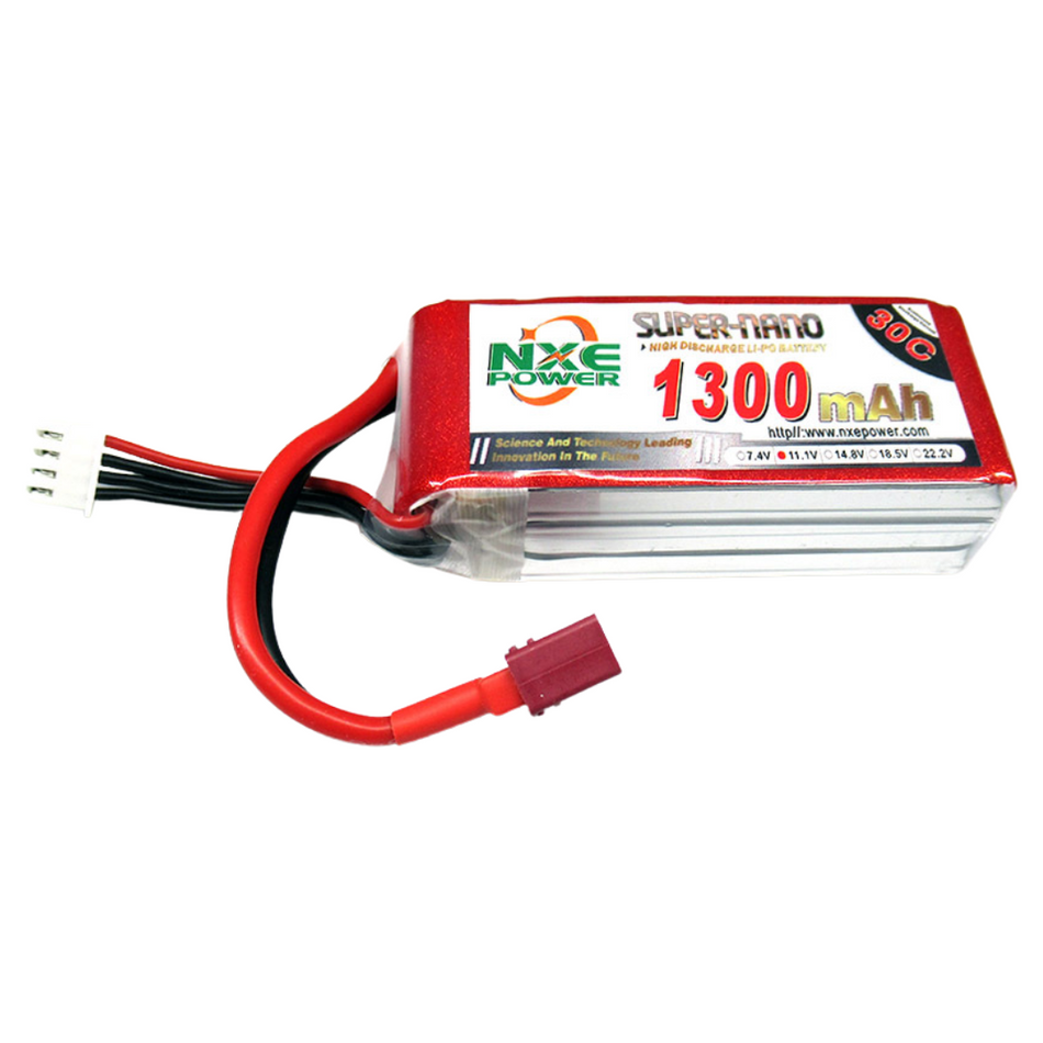 NXE 1300mAh 11.1v 3S 30C Soft Case LiPo Battery Deans Plug 1300SC303SDEAN