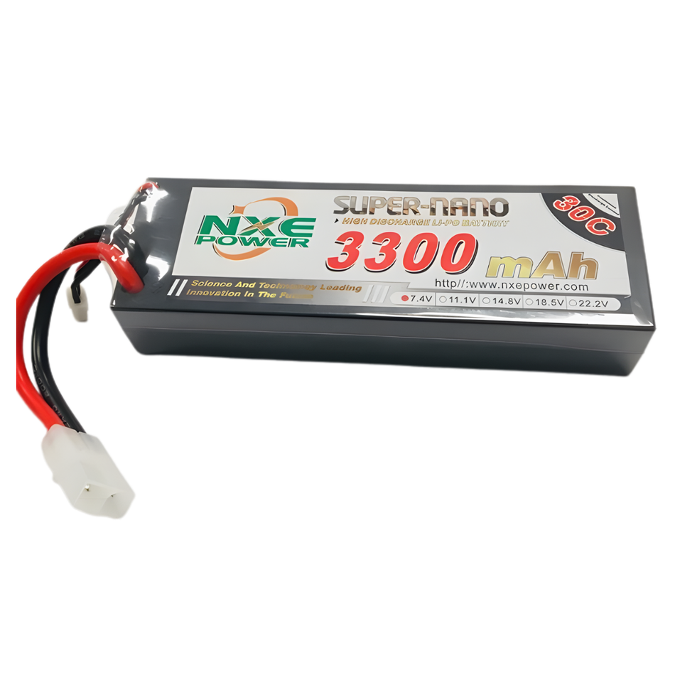 NXE 7.4V 3300mAh 30C Hard Case LiPo Tamiya Plug 3300HC302STAMIYA