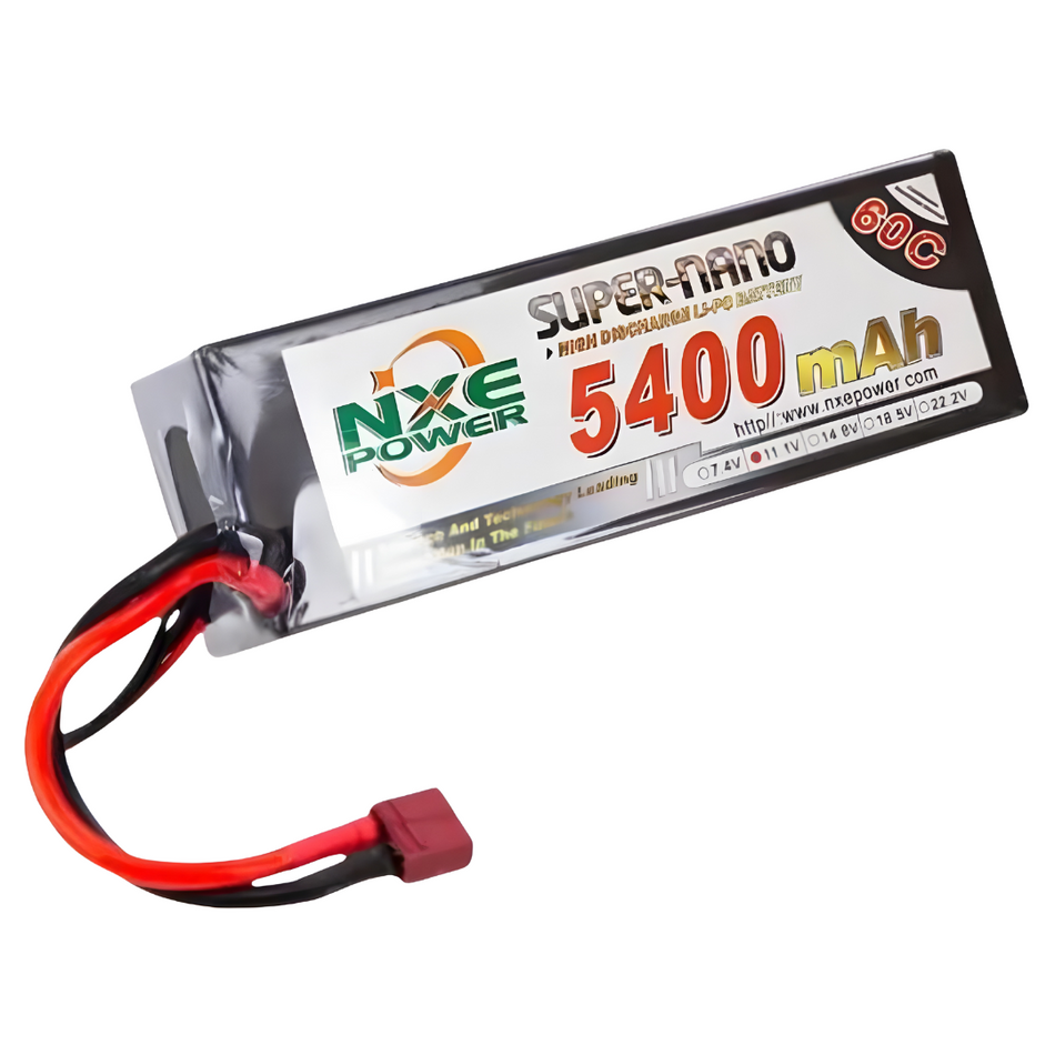 NXE Power 14.8V 5400mah 60C 4S Hard Case Lipo w/ Deans Plug 5400HC604SDEAN