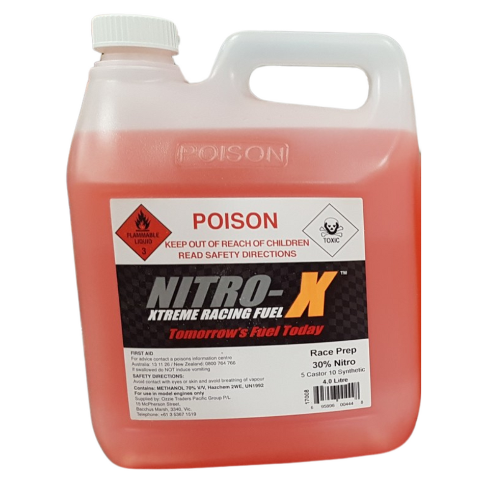 Nitro-X 25% Nitro Race Fuel, 10% SYN & 5% CAS 4L 0441