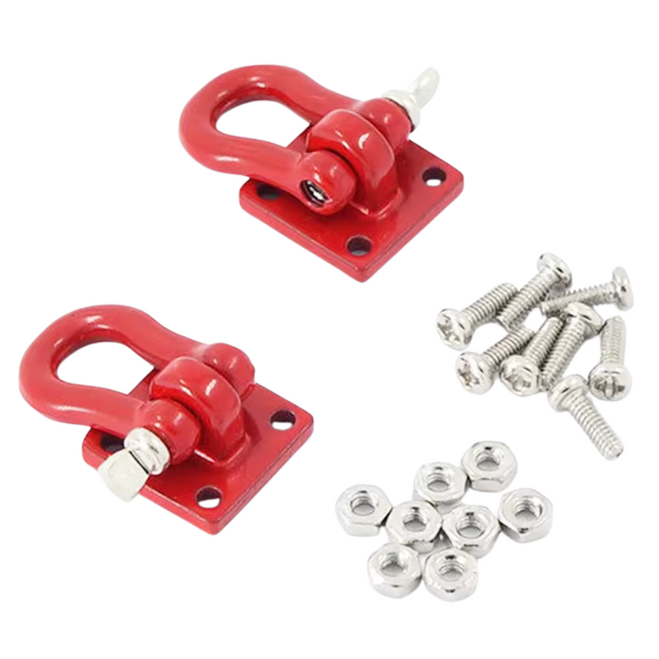 OZRC 1/10 Red Recovery Hooks for RC Rock Crawler 2pcs