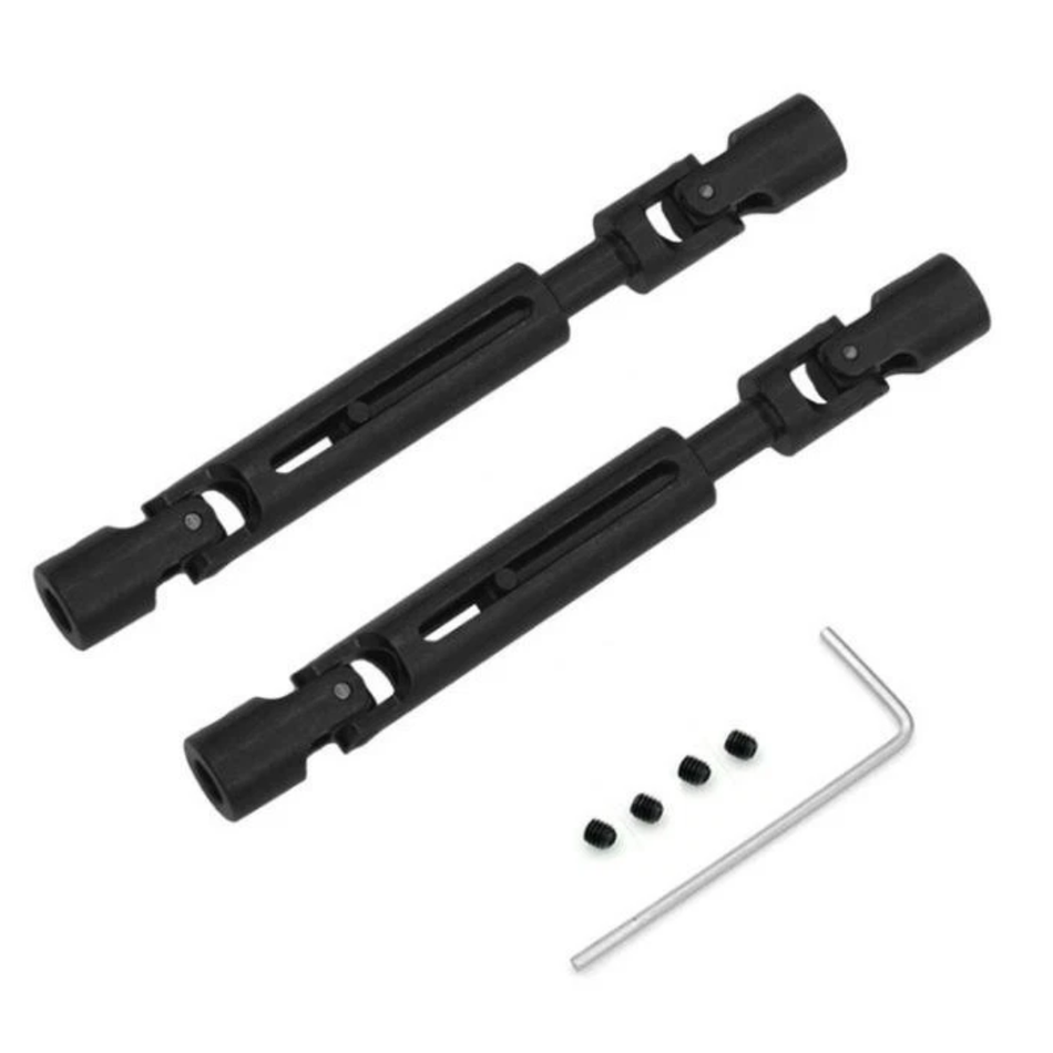 OZRC 1/12 Steel Drive Shaft Pair for MN82 MN78 LC79 RC Crawler Black