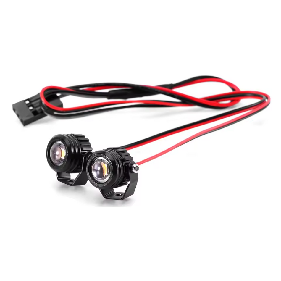 OZRC 2x Round LED Lights 1/18 1/24 RC Crawlers White