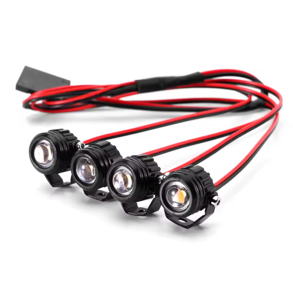 OZRC 4x Round LED Lights 1/18 1/24 RC Crawlers White