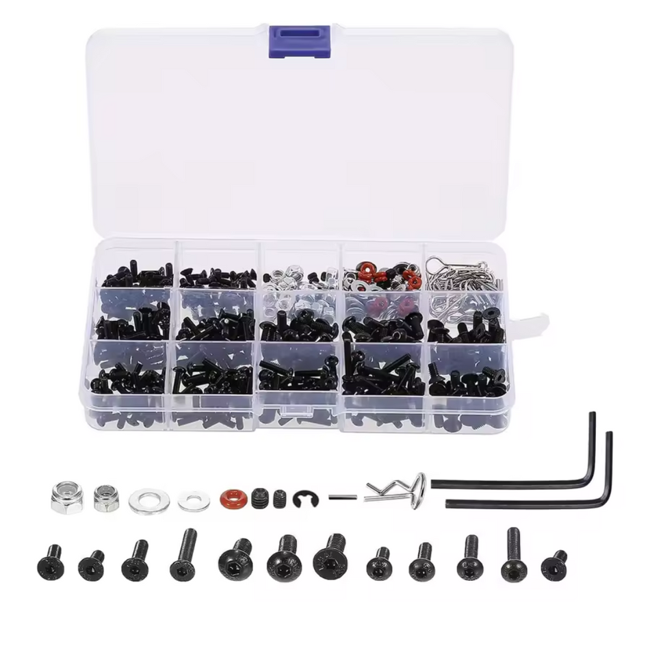OZRC 500pcs Universal RC Screw Kit 1/10 Traxxas Arrma Tamiya HPI