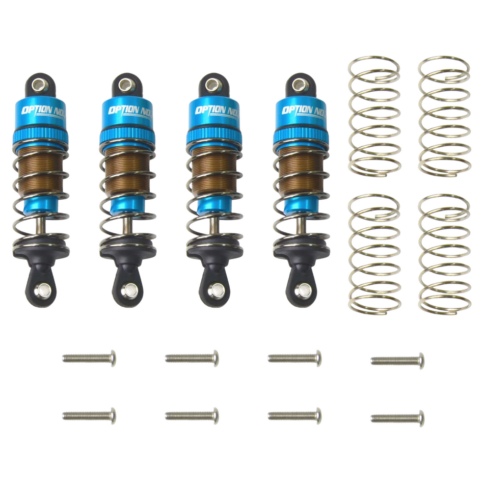 OZRC 60mm Aluminium Oil Damper Shocks for 1/10 On-Road Touring RC Car Blue Pair