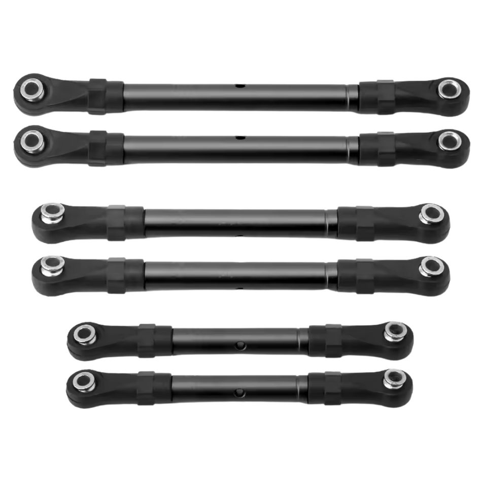OZRC Adjustable Pull Rod Link Steering Kit Black for Traxxas Slash 4WD RC Cars