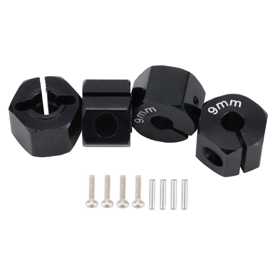 OZRC 9mm Alloy Extenders for 12mm Hex Adapter Drive Hub for 1/10 RC Cars 4pcs