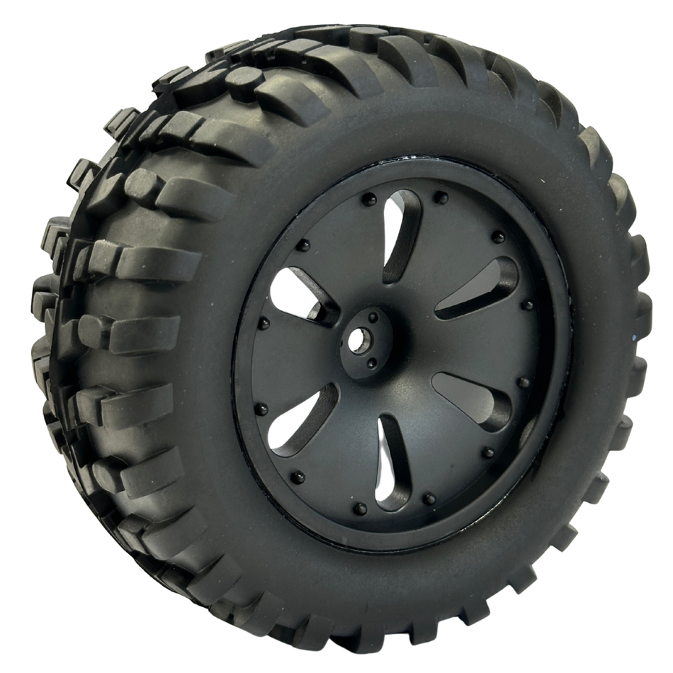 OZRC Beast-Value 1/10 Monster Truck Tyres 118x58mm 12mm Hex 0.5in Offset Black 2Pcs