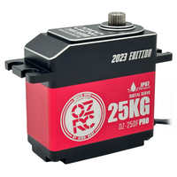 OZRC Coreless 25kg HV Metal Gear Water Proof Steering Servo 25T Red