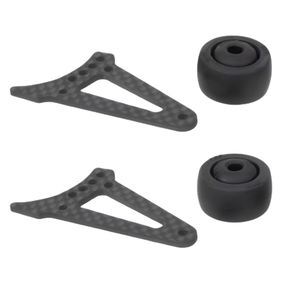 OZRC Carbon Fibre Adjustable Double Wheel Wheelie Bar for Tamiya RC Cars