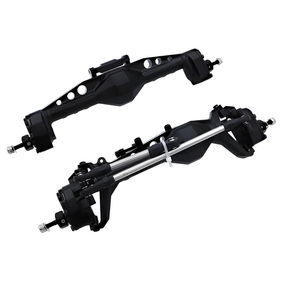 OZRC Complete Alloy Front Rear Axles for Axial SCX10 III 1/10 Rock Crawler Black 2pcs
